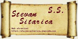 Stevan Sitarica vizit kartica